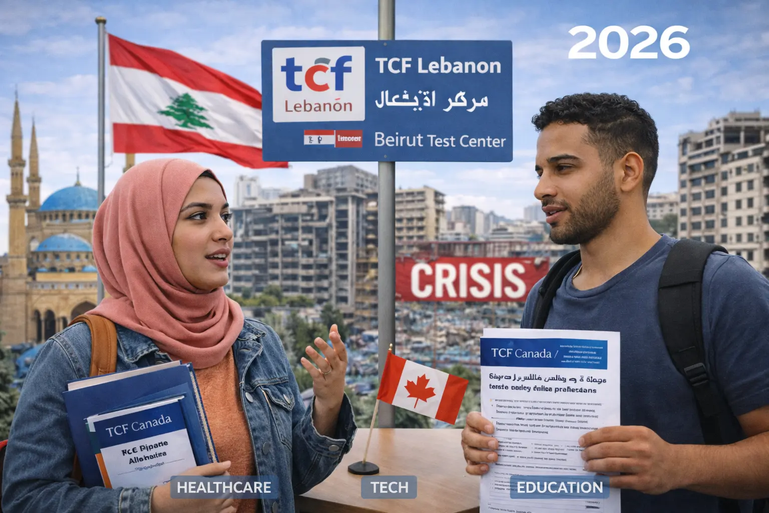 TCF Canada in Lebanon 2026: Beirut Test Centers, Natural Arabic–French Bilingualism, and Economic Crisis–Driven Exodus