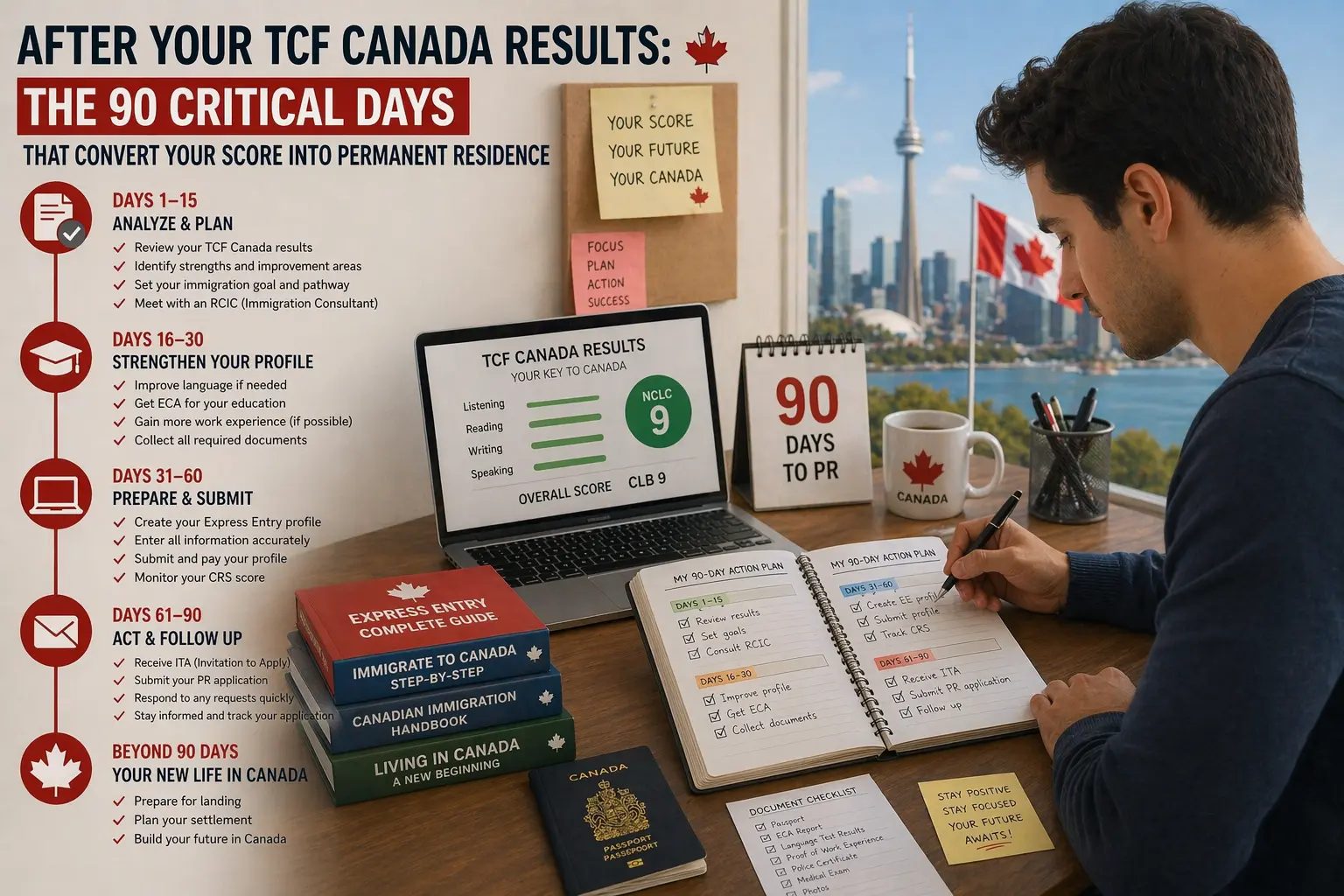 After Your TCF Canada Results: The 90 Critical Days That Convert Your Score into Permanent Residence