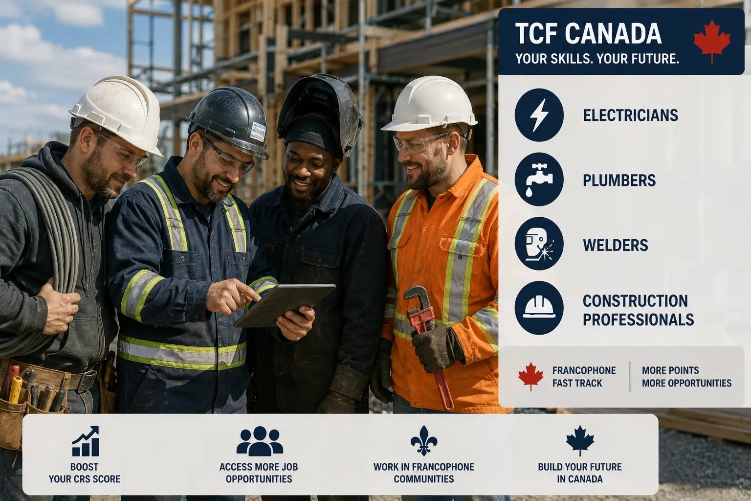 TCF Canada for Skilled Trades Workers 2026: Electricians, Plumbers, Welders and Construction Professionals on the Francophone Fast Track